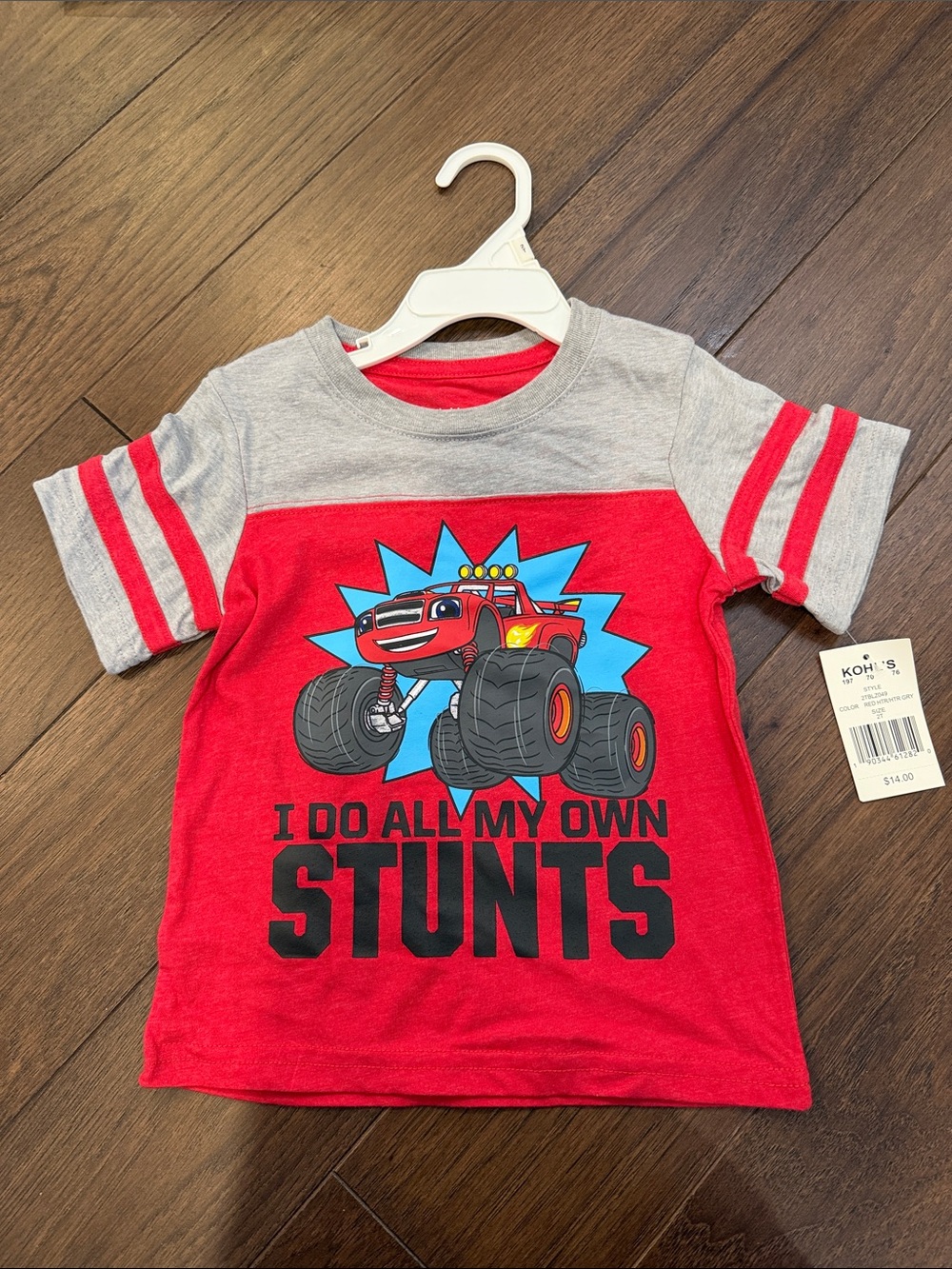 Nickelodeon Red and Gray Blaze Monster Machines Tee 2T - NWT - C8-121